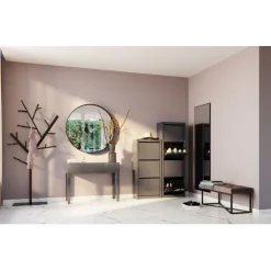 Banquette Crossover gris noir 90x40cm