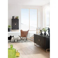 Buffet Madeira foncé 177x75cm