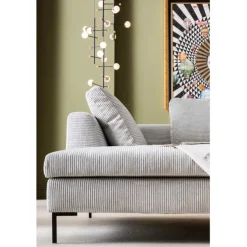 Canapé d angle Gianni Cord gris gauche