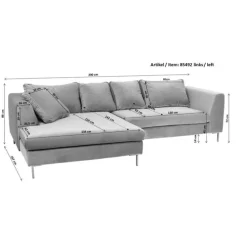 Canapé d angle Gianni gris droite