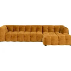 Canapé d angle Salamanca brun doré droite  320cm