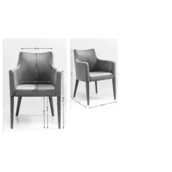 Chaise a. acc. Black Mode gris