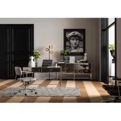 Chaise de bureau pivotante Dottore gris