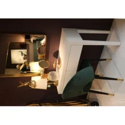 Chaise Iris velours vert