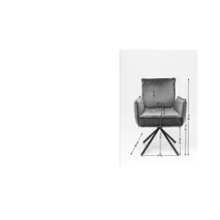 Chaise pivotante a. acc. Chelsea.marron