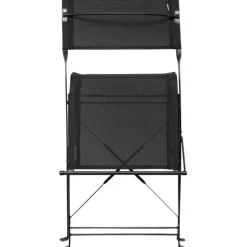Chaise pliante Balcony noir (2/Set)