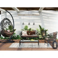 Chaise suspendue Ibiza marron