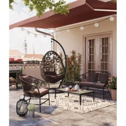 Chaise suspendue Ibiza marron