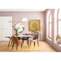 Console Miami Loft doré 120cm
