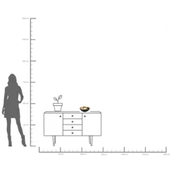 Coupe décorative Flower Bloom noir-doré Ø25cm