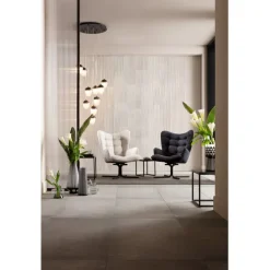 Fauteuil pivotant Oscar velours noir