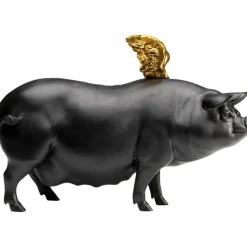 Figurine décorative Flying Pig noir 11cm