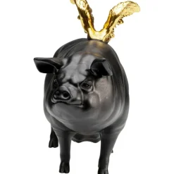 Figurine décorative Flying  Pig noir 11cm
