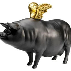 Figurine décorative Flying  Pig noir 11cm