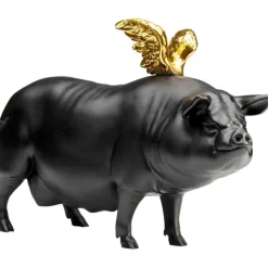 Figurine décorative Flying Pig noir 21cm