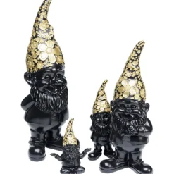 Figurine décorative Nain Standing noir-doré 45