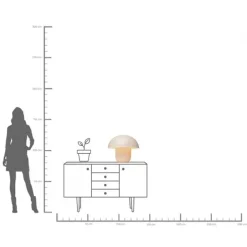 Lampe à poser Mushroom Matt beige 44cm