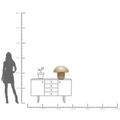 Lampe à poser Mushroom Matt vert clair 44cm