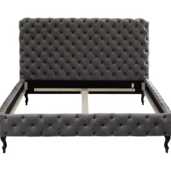 Lit Desire haut gris argenté 180x200cm