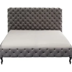 Lit Desire haut gris argenté 160x200cm