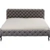 Lit Desire velours gris 180x200 cm