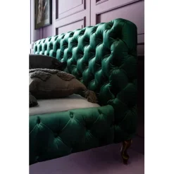 Lit Desire velours vert 160x200cm