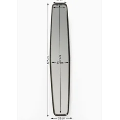 Miroir Clip Brass 32x177cm