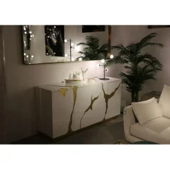 Miroir Curve laiton 70x200cm