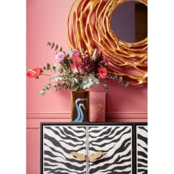 Miroir mural Twiggy doré Ø121cm