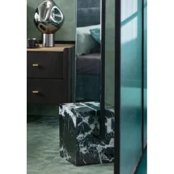Miroir sur pied Hulda noir 46x180cm