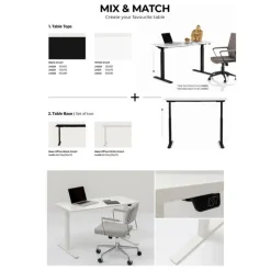 Plateau de table Tavola Smart noir 140x70cm