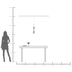 Suspension Candy Bar doré Ø13cm
