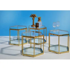 Table basse Comb doré 45