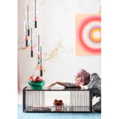 Table basse Wire Double noir 120x60cm