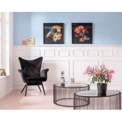 Table basse Wire Uno noir 60x90cm