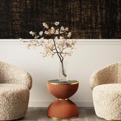 Table d appoint Endless Vegas orange Ø47cm
