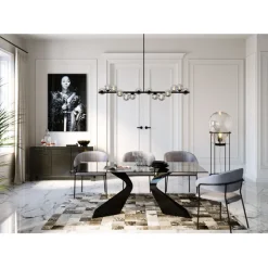 Table Gloria noir 200x100cm