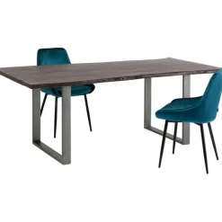 Table Harmony foncé acier brut 180x90