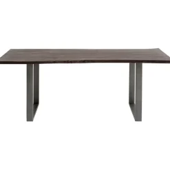 Table Harmony foncé acier brut 180x90