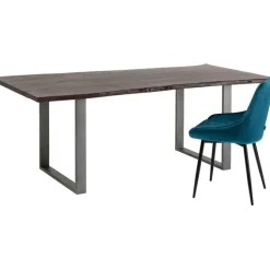 Table Harmony foncé acier brut 180x90
