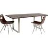 Table Harmony foncé chromé 180x90cm