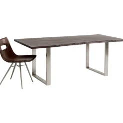 Table Harmony foncé chromé 180x90cm