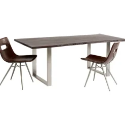Table Harmony foncé-chromé 160x80cm