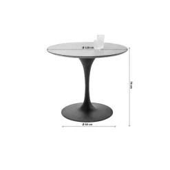 Table Invitation Set chêne blanc Ø120cm