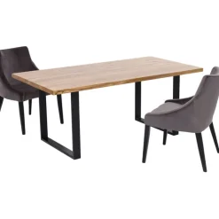 Table Jackie chêne-noir 160x80