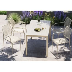 Table Madagascar gris 80x140cm