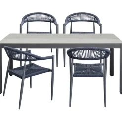 Table Sorrento gris 180x90cm