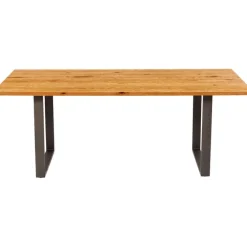 Table Symphony chêne acier brut 160x80