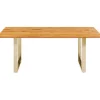 Table Symphony chêne laiton 160x80