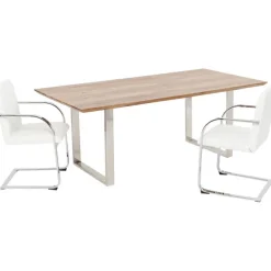 Table Symphony chromé 200x100